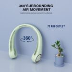 Portable Neck Fan, Hands-Free Bladeless Mini Fan with 360° Cooling, 3-Speed Adjustable Wearable Fan - Image 6