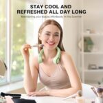 Portable Neck Fan, Hands-Free Bladeless Mini Fan with 360° Cooling, 3-Speed Adjustable Wearable Fan - Image 3