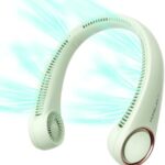 Portable Neck Fan, Hands-Free Bladeless Mini Fan with 360° Cooling, 3-Speed Adjustable Wearable Fan