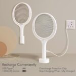 Electric Fly Swatter & Bug Zapper Racket – Rechargeable Mosquito & Fly Killer with Telescopic Pole - Image 6