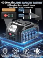 RayShine Portable Cordless Pressure Washer – 1200PSI, 2 Batteries & 6-in-1 Nozzle - Image 4