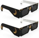 VOLTNGO Solar Eclipse Glasses – 2 Pack, ISO 12312-2 & CE Certified Solar Viewers for Adults & Kids