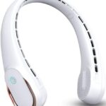 Rechargeable Neck Fan, 4000mAh Bladeless Personal Fan with 360° Cooling, Strong Wind & Quick Charge