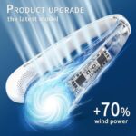 Rechargeable Neck Fan, 4000mAh Bladeless Personal Fan with 360° Cooling, Strong Wind & Quick Charge - Image 2