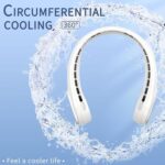 Rechargeable Neck Fan, 4000mAh Bladeless Personal Fan with 360° Cooling, Strong Wind & Quick Charge - Image 3