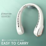 Rechargeable Neck Fan, 4000mAh Bladeless Personal Fan with 360° Cooling, Strong Wind & Quick Charge - Image 5