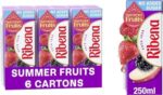 Ribena Summer Fruits No Added Sugar Juice – 6 x 250ml Cartons, Rich in Vitamin C, Ready to Drink