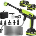 VOERJIA 21V Cordless Pressure Washer – 70 Bar, 2 x 4.0Ah Batteries & 6-in-1 Nozzle