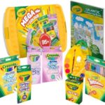 CRAYOLA Mega Mix Colour Tub – 90+ Pieces, Crayons, Markers, Pencils, Paints & Colouring Book