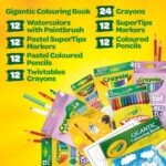 CRAYOLA Mega Mix Colour Tub – 90+ Pieces, Crayons, Markers, Pencils, Paints & Colouring Book - Image 5