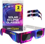 Exclipse Solar Eclipse Glasses – 2 Pack, ISO 12312-2, CE & UKCA Certified Solar Viewers