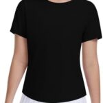 DOCUMO Girls Quick-Dry Sports T-Shirt – Short Sleeve Crew Neck Athletic Top for Running, Gym & Everyday Wear