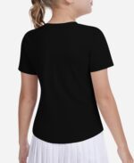DOCUMO Girls Quick-Dry Sports T-Shirt – Short Sleeve Crew Neck Athletic Top for Running, Gym & Everyday Wear - Image 4