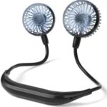 Battery Operated Neck Fan, 3-Speed Hands-Free Wearable Personal USB Fan, Lightweight Portable Cooling Fan
