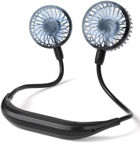 B0H6PLXYJZ-0-1786874089758 Battery Operated Neck Fan, 3-Speed Hands-Free Wearable Personal USB Fan, Lightweight Portable Cooling Fan - Image 1