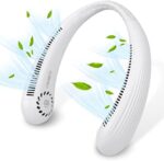 Rechargeable Neck Fan, Bladeless Hands-Free Personal Fan with 3000mAh Battery, 3-Speed Adjustable