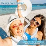 Rechargeable Neck Fan, Bladeless Hands-Free Personal Fan with 3000mAh Battery, 3-Speed Adjustable - Image 5