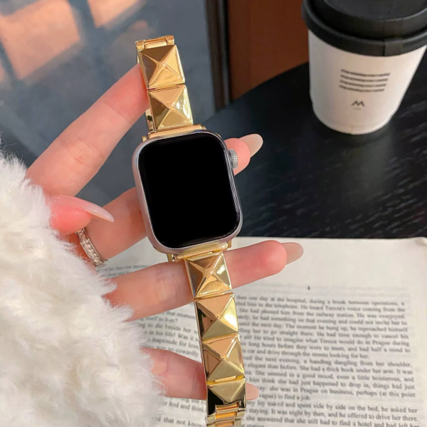 Advanced Luxury Square Bling Metal Strap for Apple Watch Band Women