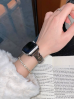Advanced Luxury Square Bling Metal Strap for Apple Watch Band Women - Image 5