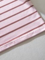 SHEIN Tween Girls Pink Brown Striped Knit Cami Top and Shorts Set - Image 5