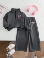 SHEIN Tween Girls Pink Brown Striped Knit Cami Top and Shorts Set