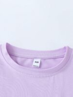 Young Girl Light Pink K POP T Shirt and Flare Pants Set, Cute Summer Outfit - Image 6