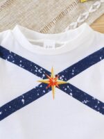 Young Girl 3 Piece Starry Sky Outfit Set, Jacket Vest and Shorts Party Costume - Image 3