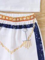 Young Girl 3 Piece Starry Sky Outfit Set, Jacket Vest and Shorts Party Costume - Image 5