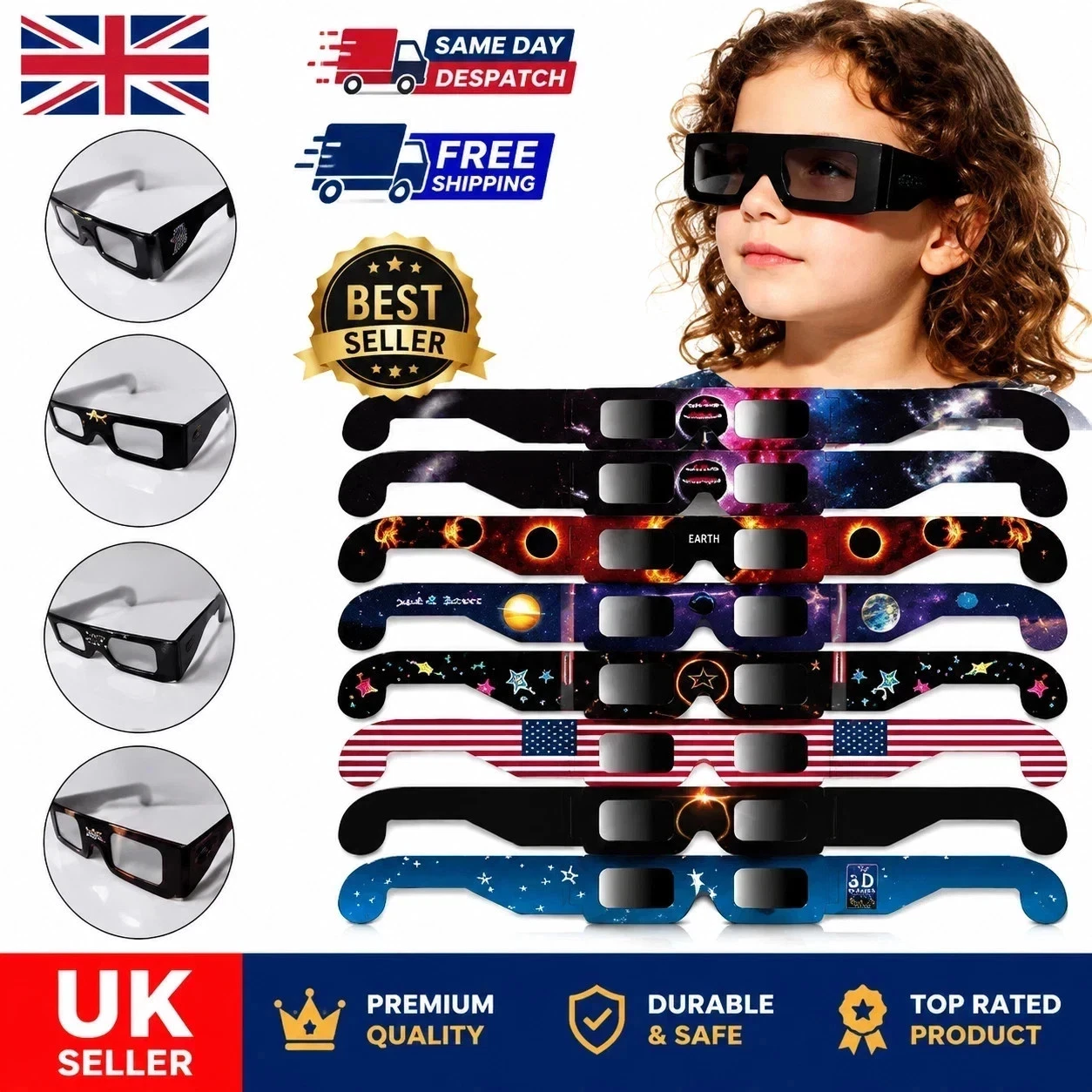 s-l1600 (12) 10x Solar Eclipse Glasses CE ISO Certified – Safe Sun Viewing Glasses UK 2026 - Image 1