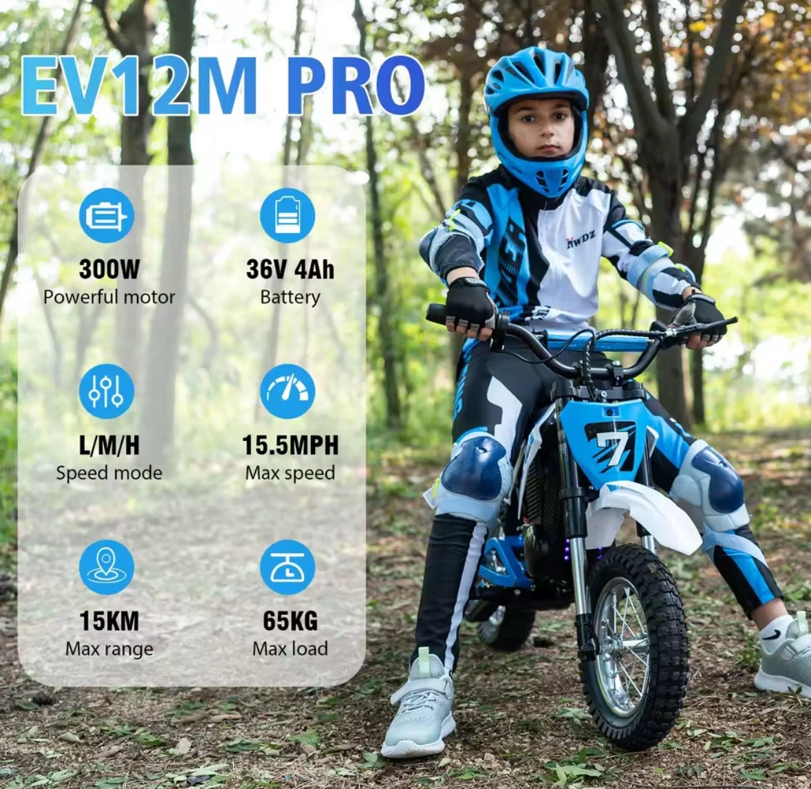 s-l1600 (18) EVERCROSS EV12M Pro 300W Kids Electric Dirt Bike – 25km/h Off-Road Motorbike - Image 1