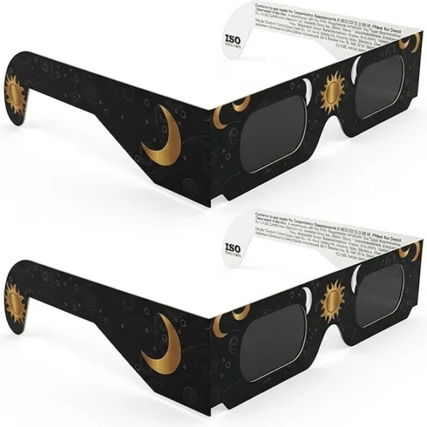 Solar Eclipse Glasses 2 Pack – ISO 12312-2 CE Certified Safe Sun Viewing 2026