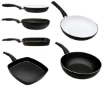 Induction Hob Frying Pan Griddle Square Round Non stick Ceramic Pot Home Kitchen
