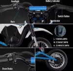 EVERCROSS EV12M Pro 300W Kids Electric Dirt Bike – 25km/h Off-Road Motorbike - Image 3