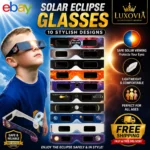 10x Solar Eclipse Glasses CE ISO Certified – Safe Sun Viewing Glasses UK 2026