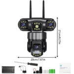15MP Wireless IP Camera WiFi Outdoor CCTV PTZ Security Camera 3 Lens 2-Way Audio - Image 2