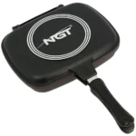 NGT DOUBLE GRILL PAN NON STICK CONNECT PAN CARP FISHING COOKING CAMPING TACKLE - Image 4