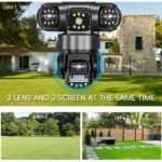 15MP Wireless IP Camera WiFi Outdoor CCTV PTZ Security Camera 3 Lens 2-Way Audio - Image 6