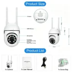 3MP 5G Wireless Outdoor CCTV Camera WiFi PTZ Security Camera Night Vision 2-Way Audio - Image 2
