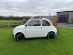 1971 Fiat 500L Classic Car in Ivory White with Italian Stripes - Image 3