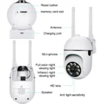 3MP 5G Wireless Outdoor CCTV Camera WiFi PTZ Security Camera Night Vision 2-Way Audio - Image 3