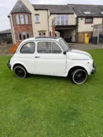 1971 Fiat 500L Classic Car in Ivory White with Italian Stripes - Image 5