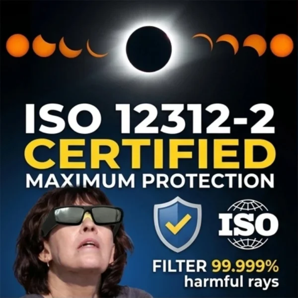 1 to 5 Pack Solar Eclipse Glasses – ISO 12312-2 Certified Safe Viewing Shades UK 2026