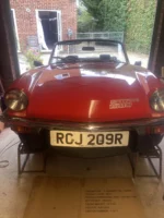 Triumph Spitfire Classic British Convertible Sports Car Red Vintage Roadster - Image 5