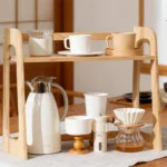 Coffee Bar Accessories Organizer Wooden Coffee Station Organizer Counter Shelf - Image 7